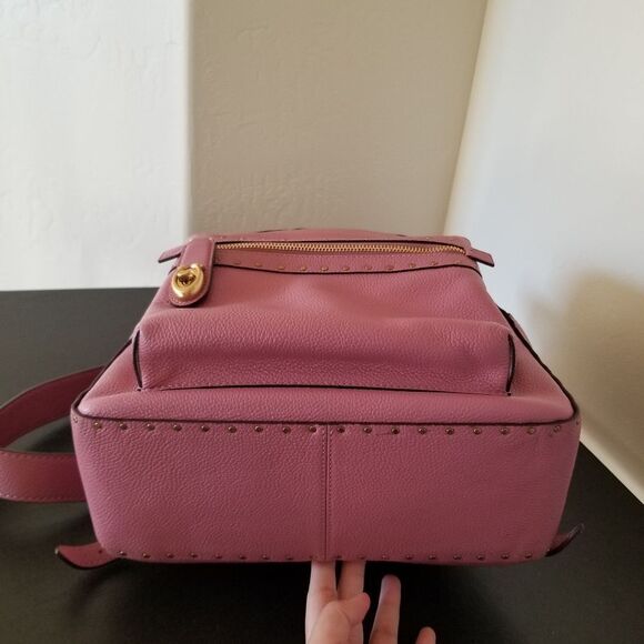 Coach Pink Leather Backpack - Picture 6 of 10